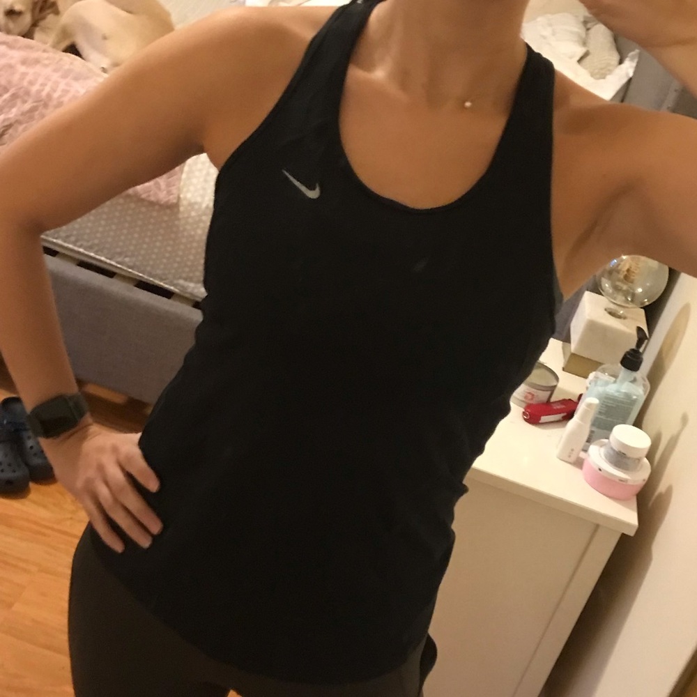 Nike dri fit black racerback tank